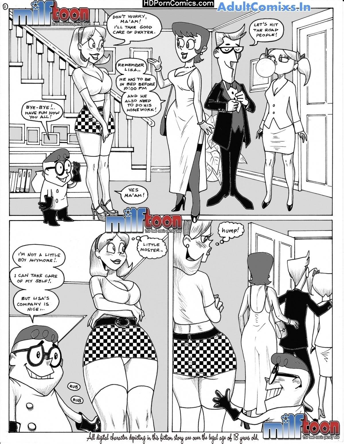 Black and white cartoon porn
