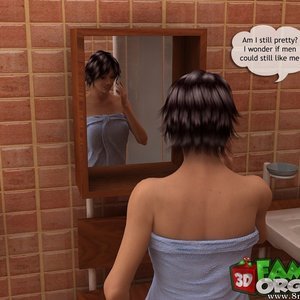 Spying on mother in the tub Sex Comic sex 2