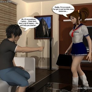 Girl unwinds before exam Sex Comic sex 2