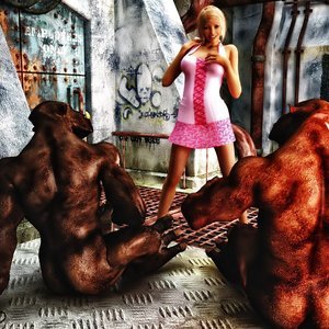 Monster Fucking Cute Girls – Pink Dress in the Factory Sex Comic sex 4