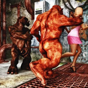 Monster Fucking Cute Girls – Pink Dress in the Factory Sex Comic sex 7